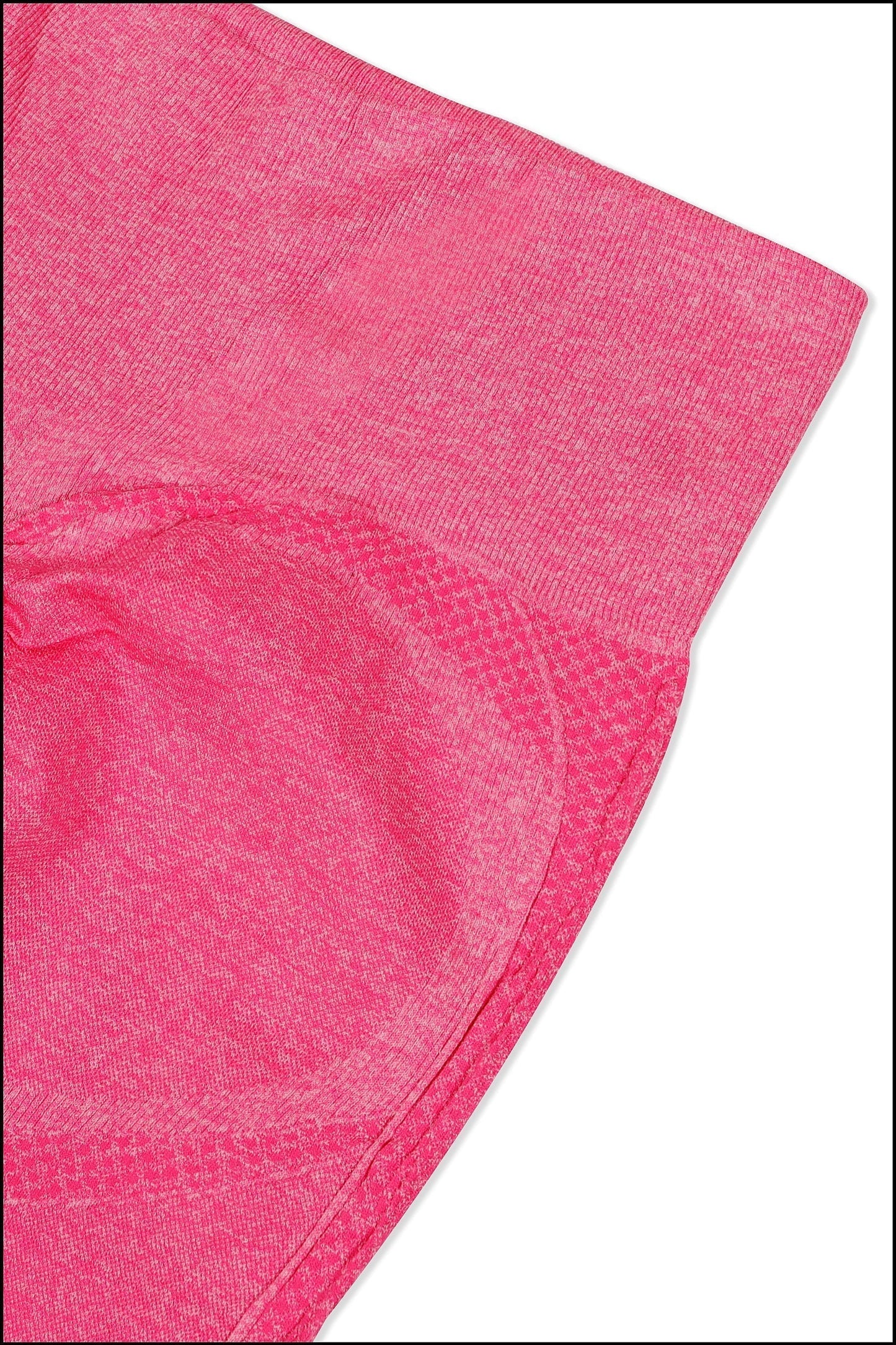 Pink Cotton Seamless Sports Bra with Cotton Slim Leggings Set