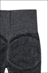 Pink Cotton Seamless Sports Bra with Cotton Slim Leggings Set
