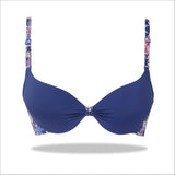 Blue Padded Printed Floral Essence with Stretchable Straps