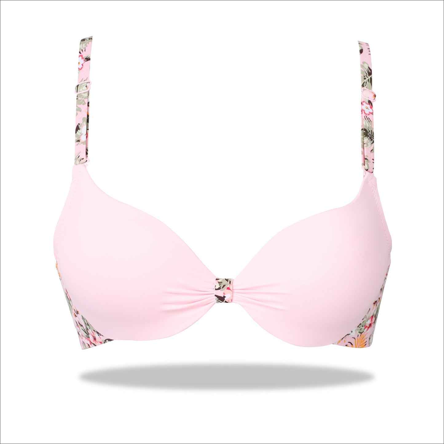 Blue Padded Printed Floral Essence with Stretchable Straps