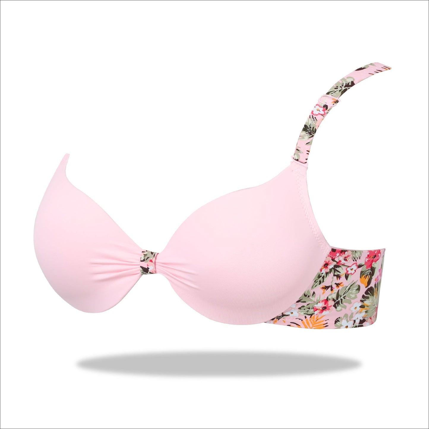 Blue Padded Printed Floral Essence with Stretchable Straps