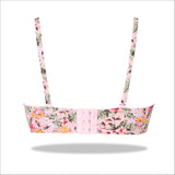 Red Padded Printed Floral Essence with Stretchable Straps
