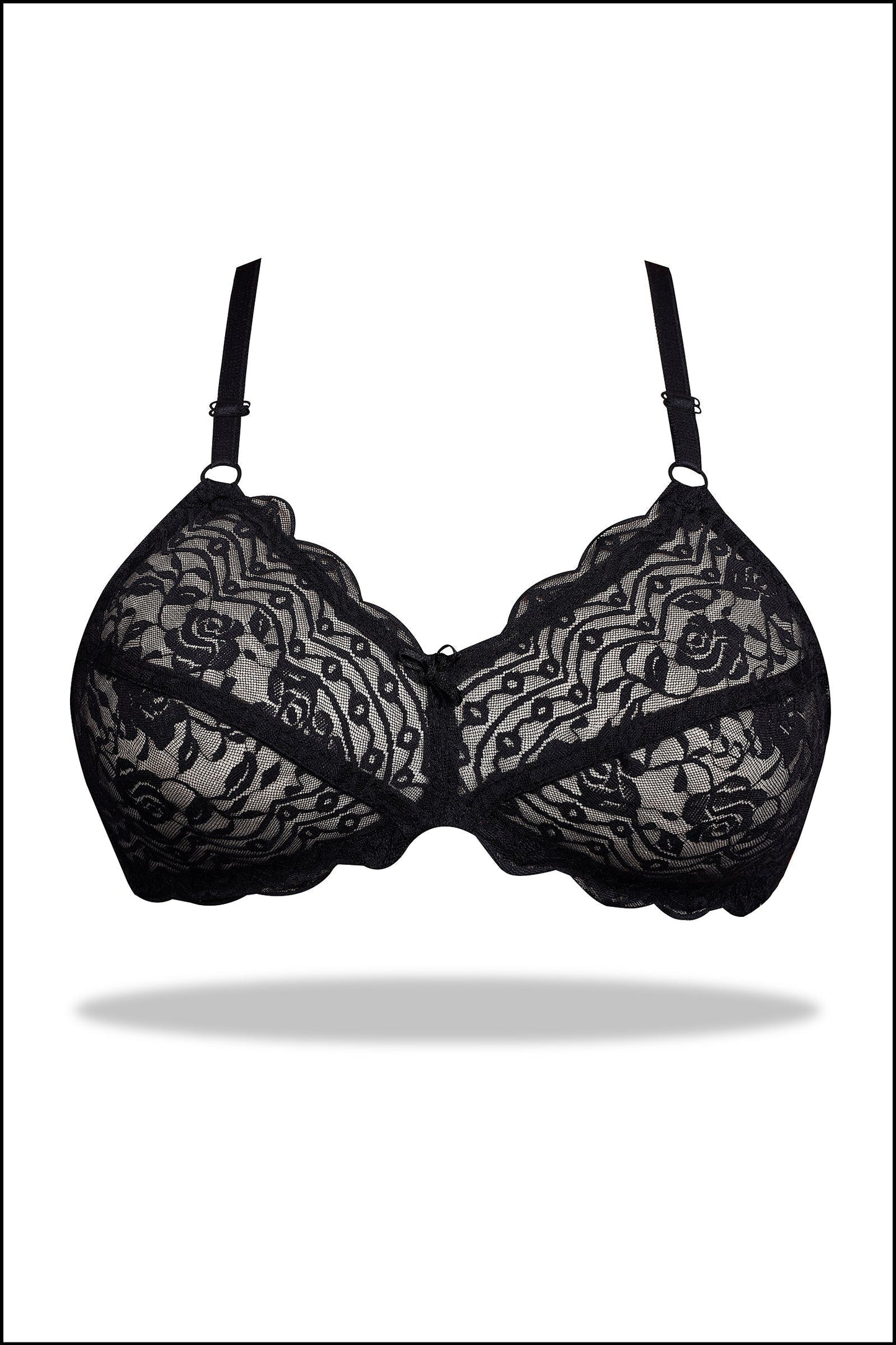 Maroon Daisy - Full Soft Net Stretchable Non-Wired Bra