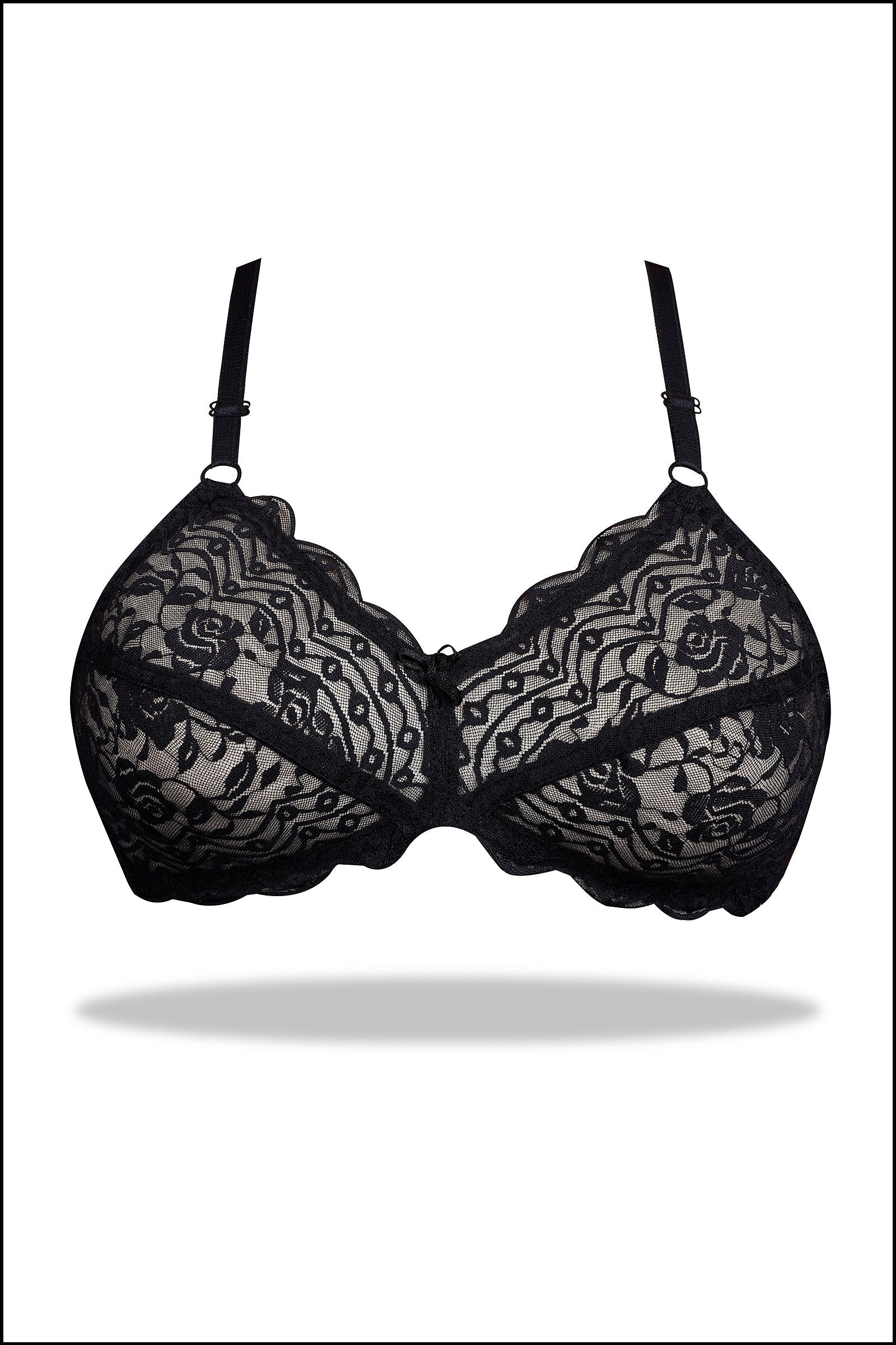 Maroon Daisy - Full Soft Net Stretchable Non-Wired Bra