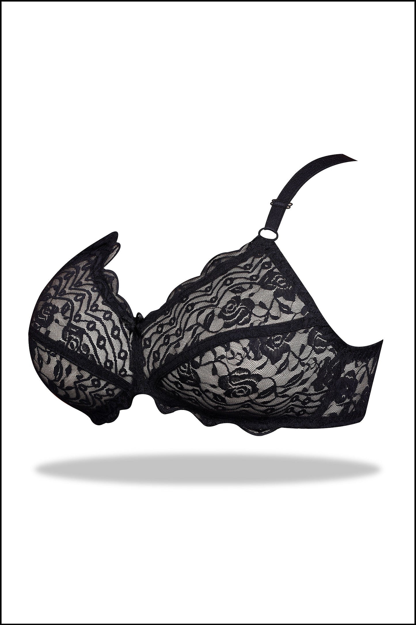 Beige Daisy - Full Soft Net Stretchable Non-Wired Bra