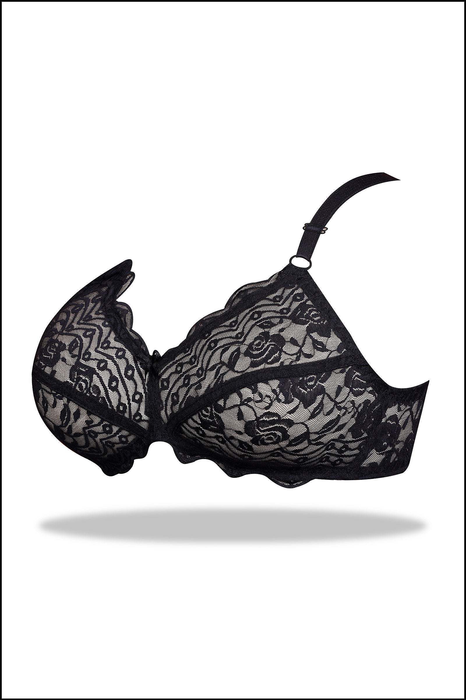Maroon Daisy - Full Soft Net Stretchable Non-Wired Bra