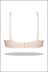 Beige Daisy - Full Soft Net Stretchable Non-Wired Bra