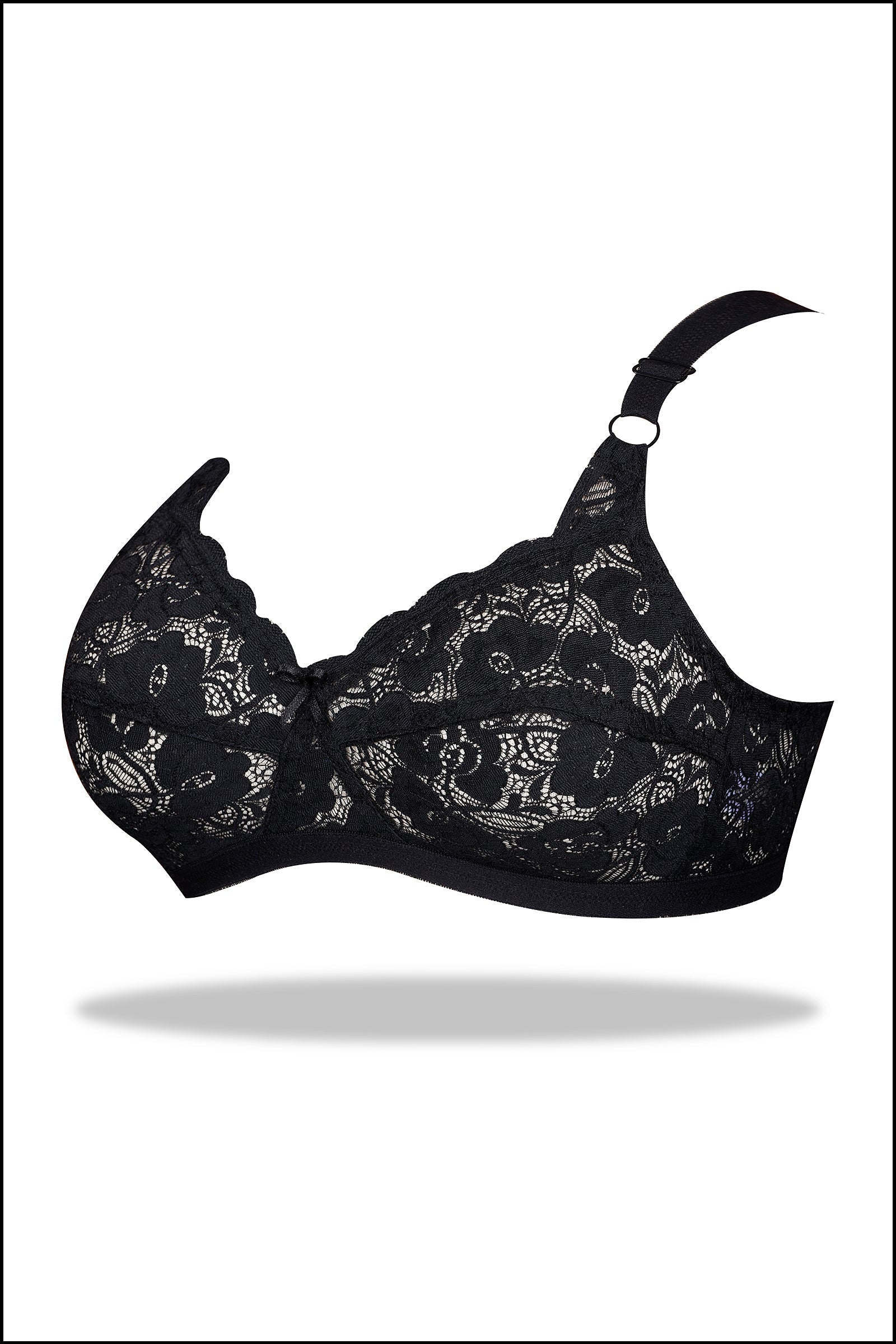 Black Mesh - Breathable Non Padded Wirefree Net Bra