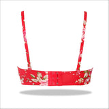 Blue Padded Printed Floral Essence with Stretchable Straps
