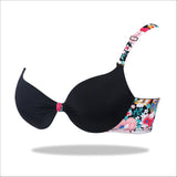 Blue Padded Printed Floral Essence with Stretchable Straps