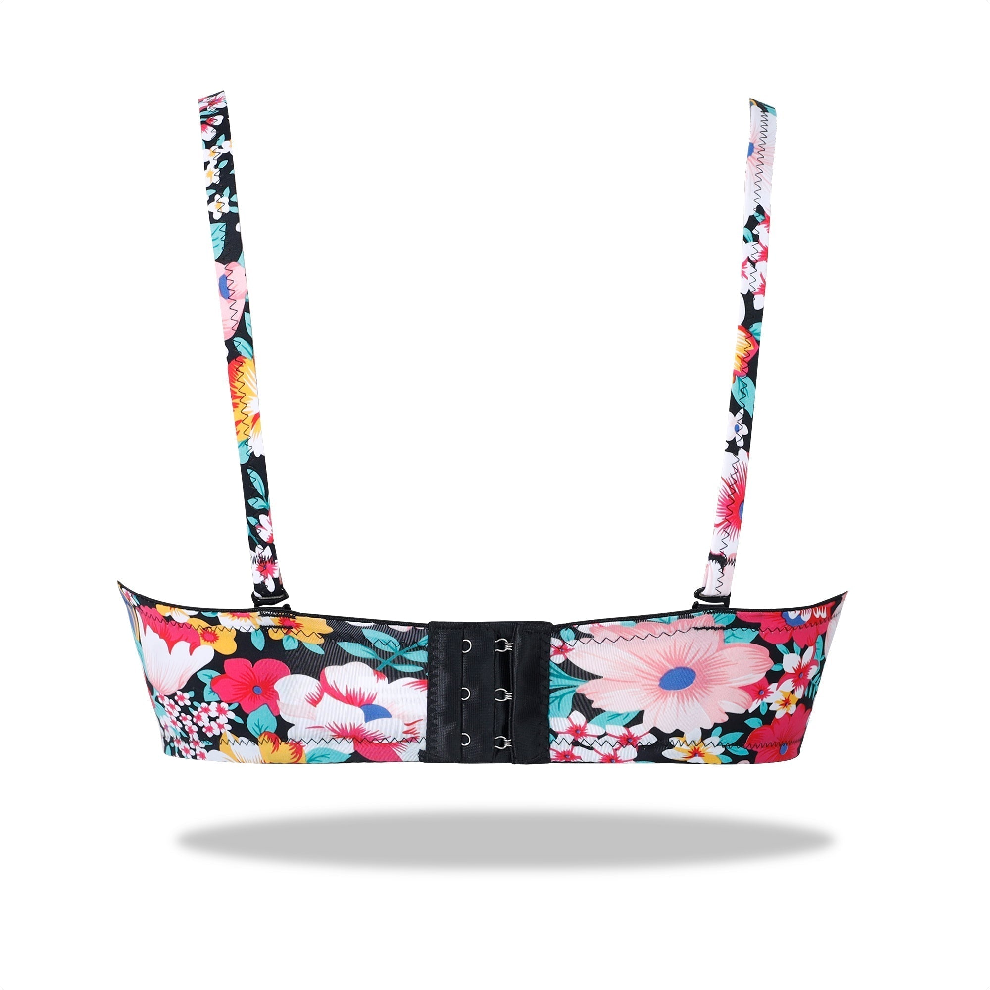 Blue Padded Printed Floral Essence with Stretchable Straps