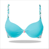 Blue Padded Printed Floral Essence with Stretchable Straps