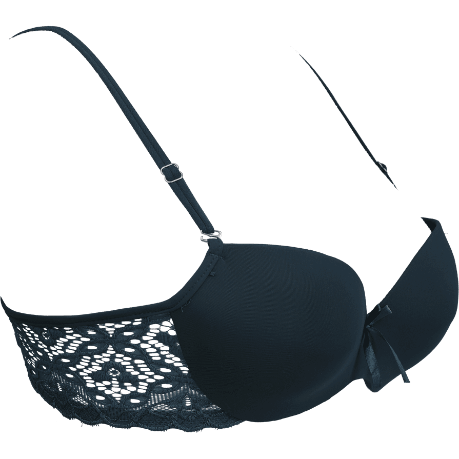 Black Medusa Padded Balconette Bra - Espicopink