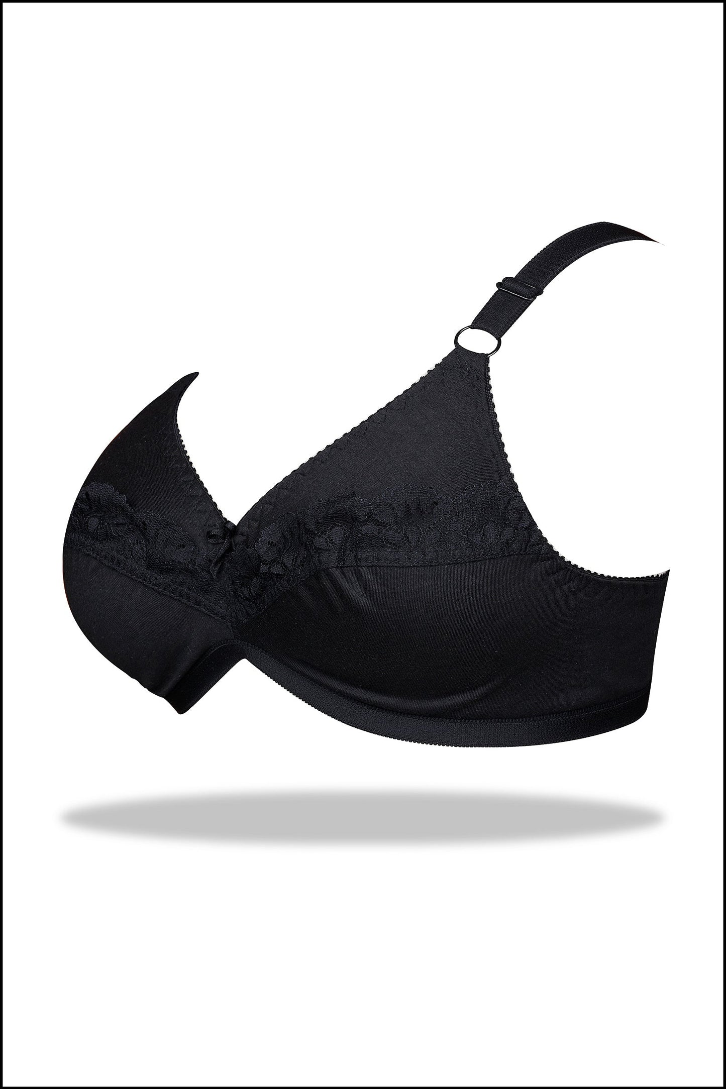 Black Call-Me-Pretty Cotton Bra