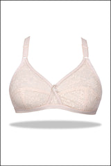 Black Nettle - Knitted Cotton Non-Padded Wirefree Bra with Lace Touch