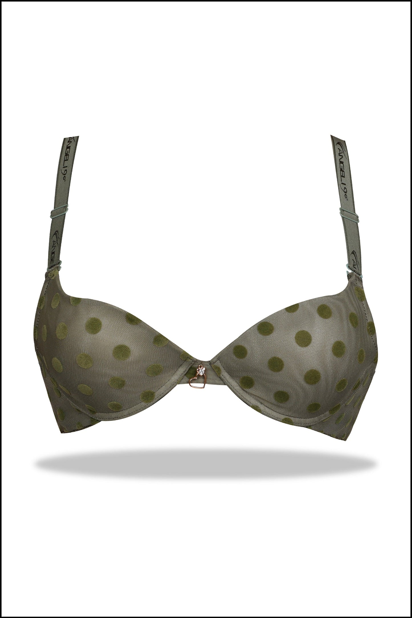 Green Embosed Dice Microfibre T-Shirt Bra