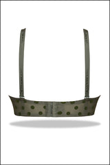 Green Embosed Dice Microfibre T-Shirt Bra