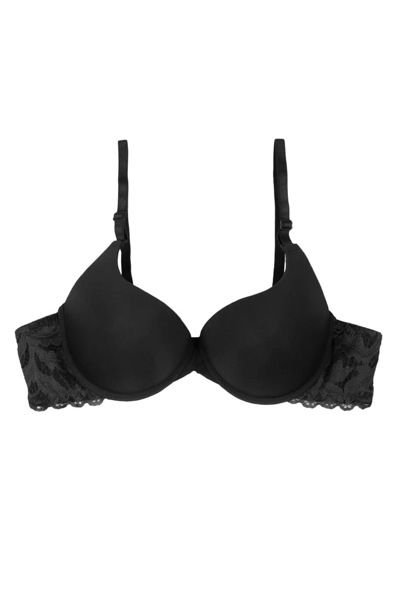Tea-Pink Round Cup T-Shirt Lacy Bra