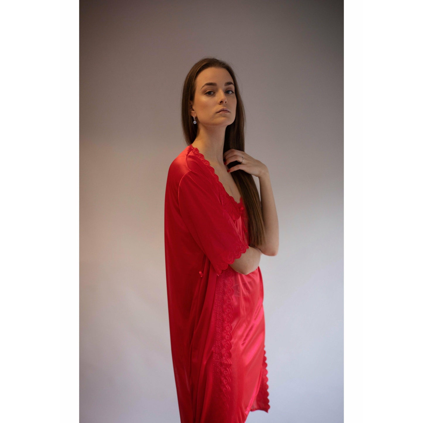 Blazing Silk Nightwear (Slip & Gown)