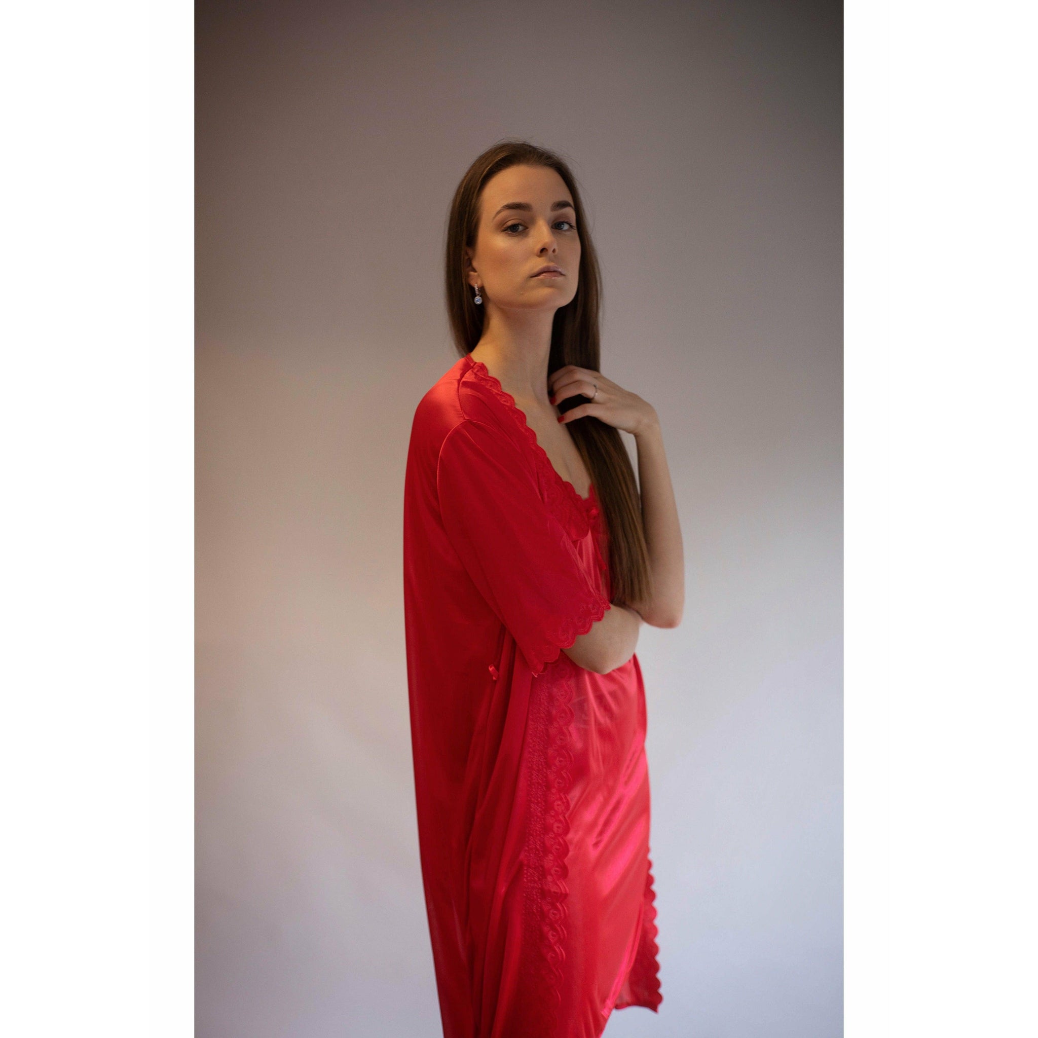 Blazing Silk Nightwear (Slip & Gown)