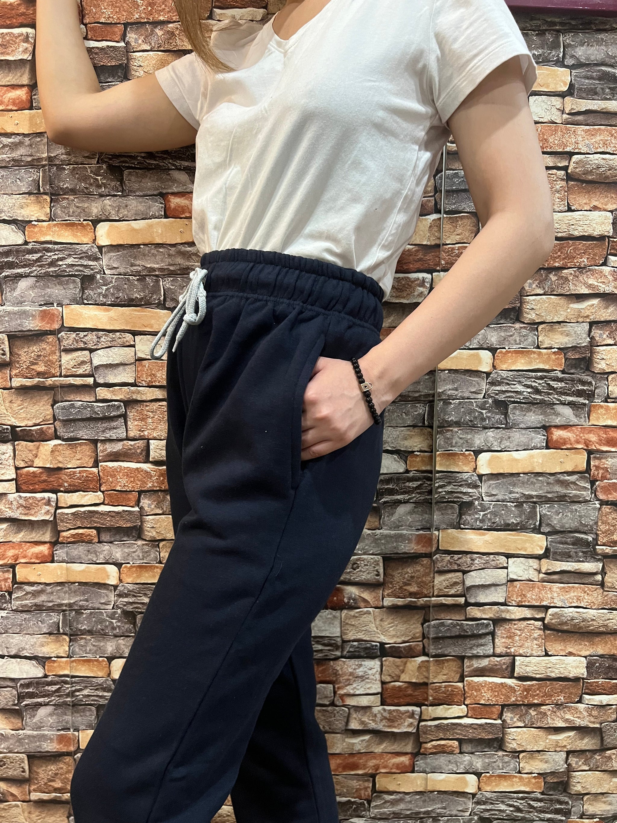 Womante High Quality Fleece Trousers - Navy Blue
