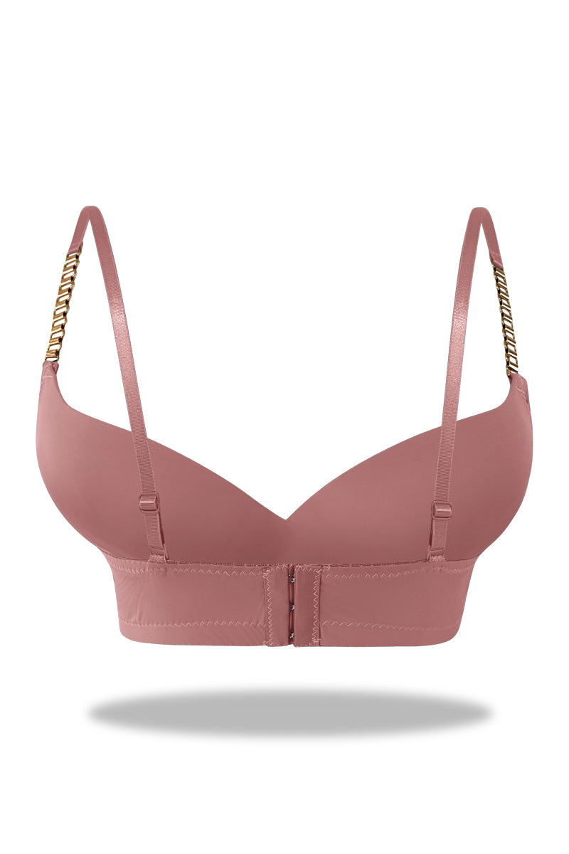 Womante Premium Padded Bra with Chain Straps - Black
