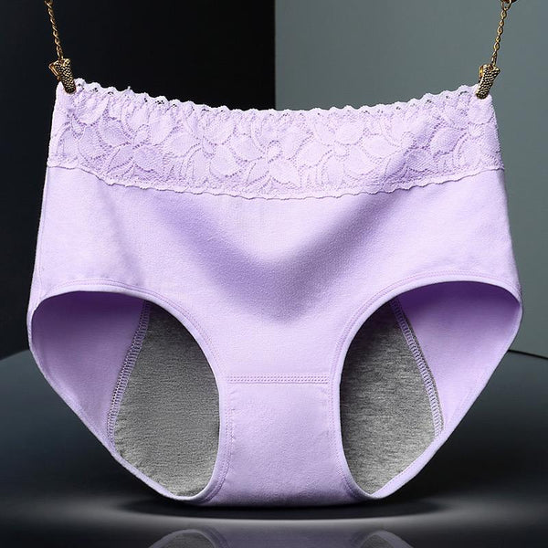 Womante Super Soft Cotton High Waist Leak Proof Period Panties - Yellow