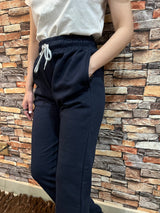 Womante High Quality Fleece Trousers - Navy Blue