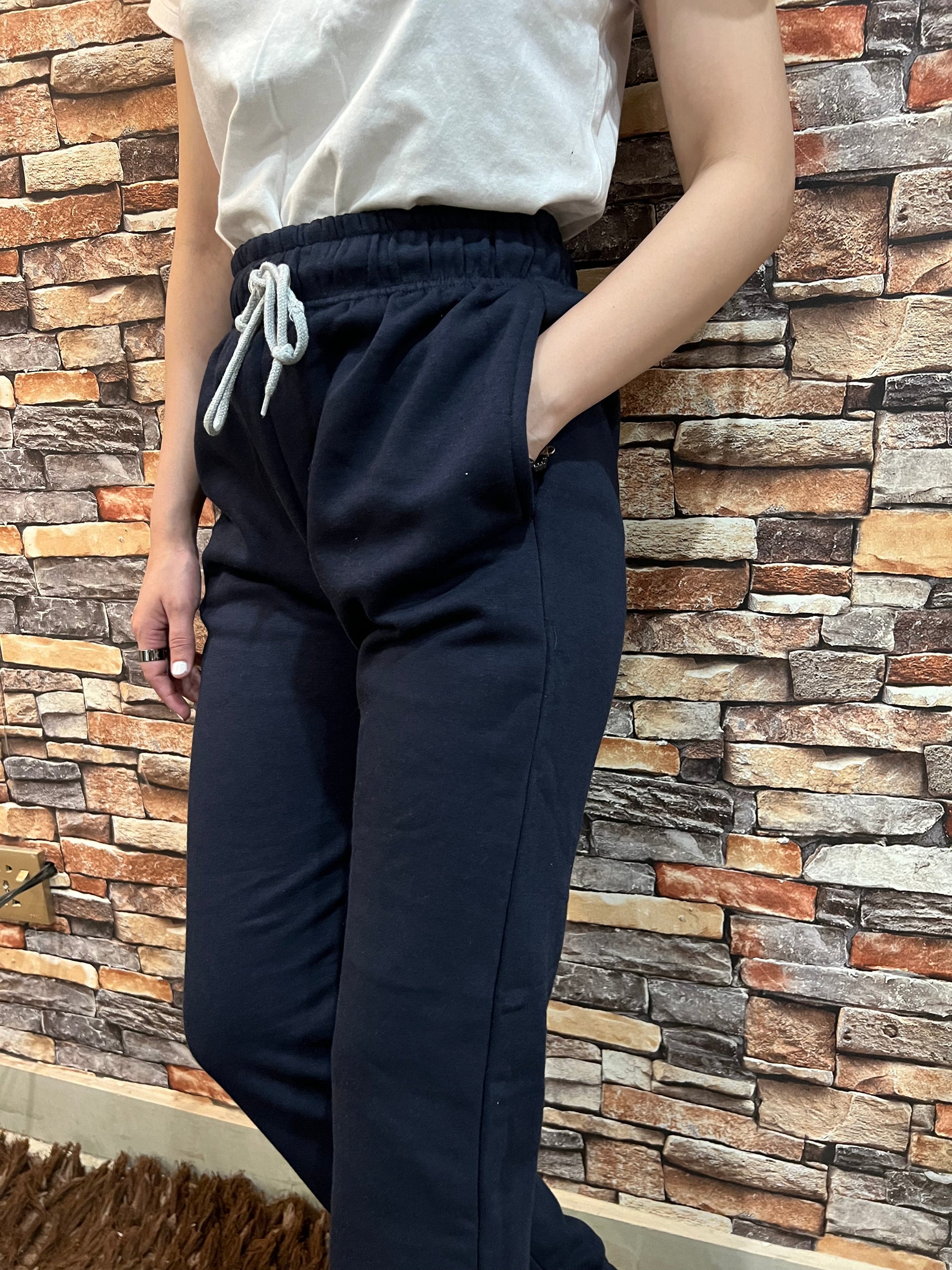 Womante High Quality Fleece Trousers - Navy Blue