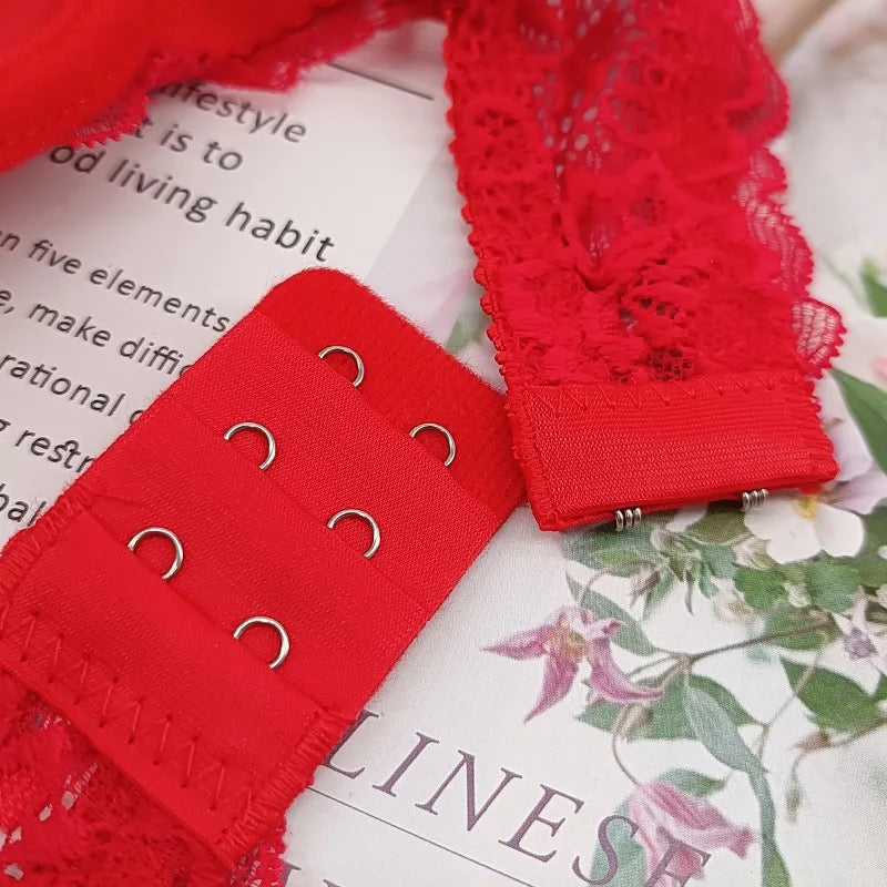 Womante Luxury Soft Padded Bra with Ultimate Pushup Experience - Red