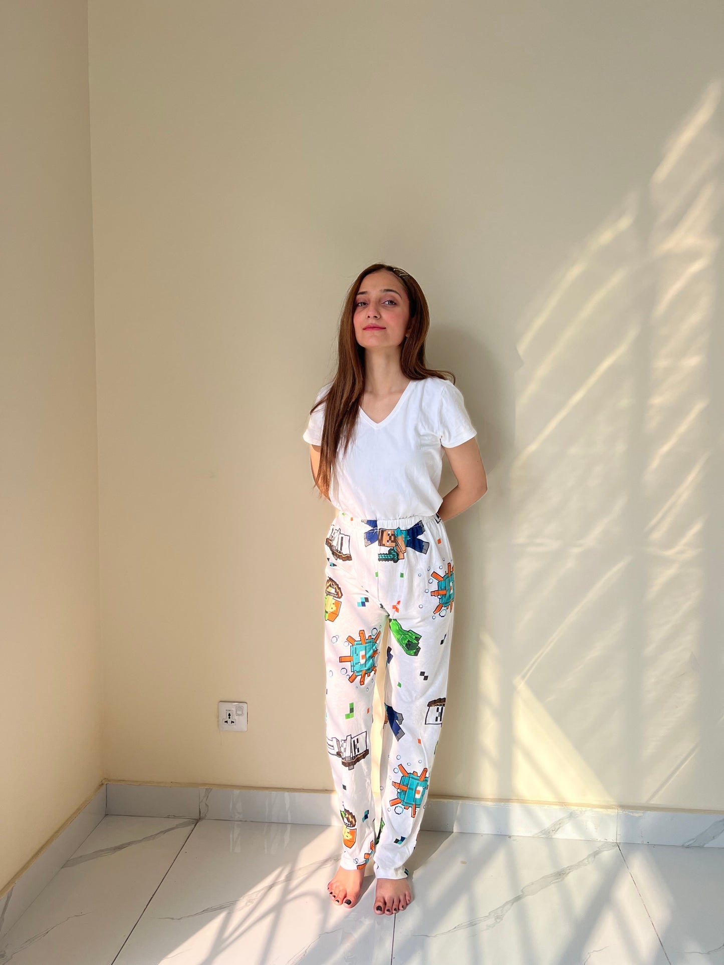 Womante Luxe Cotton Trousers - Puzzle
