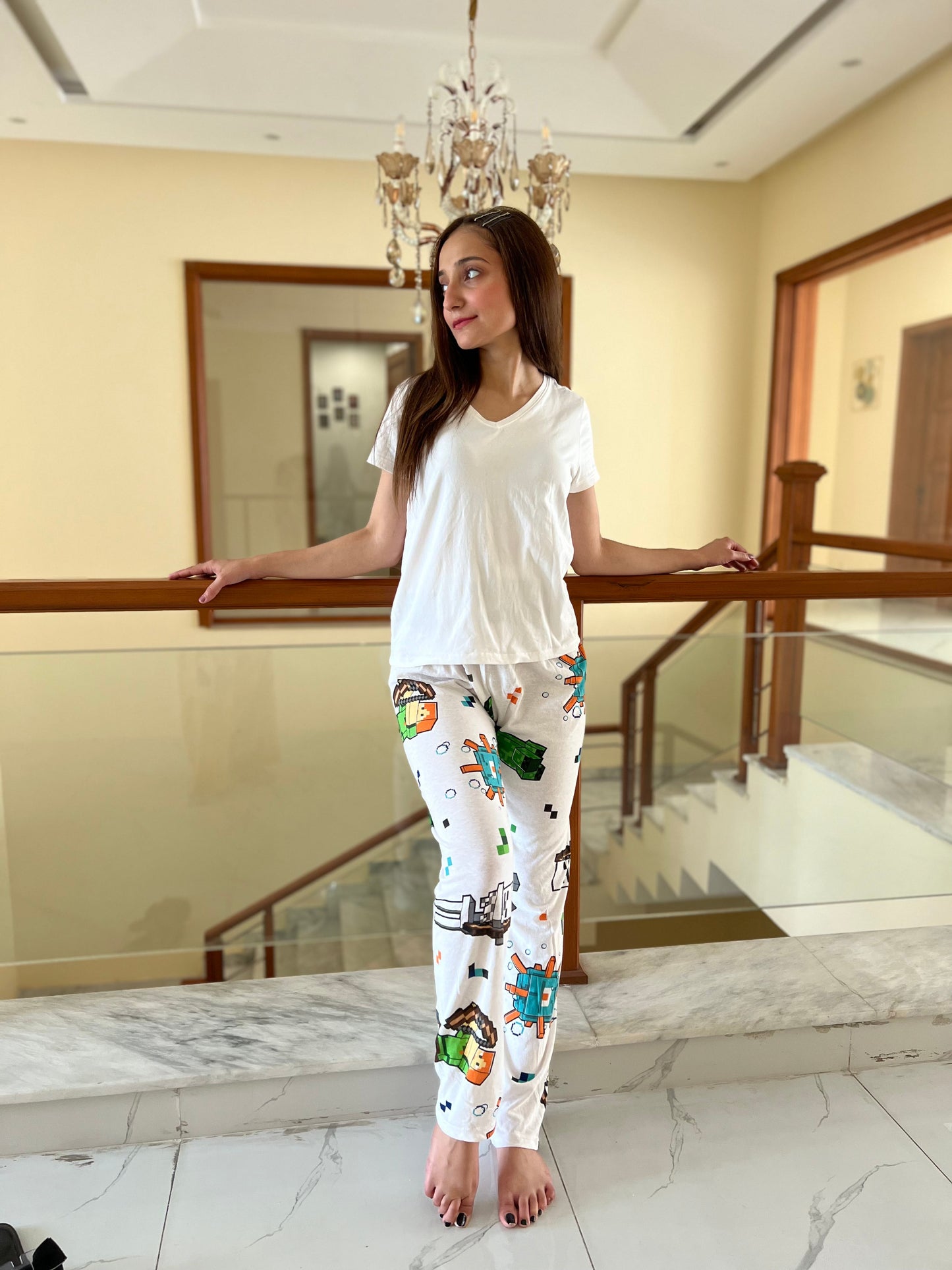 Womante Luxe Cotton Trousers - Puzzle