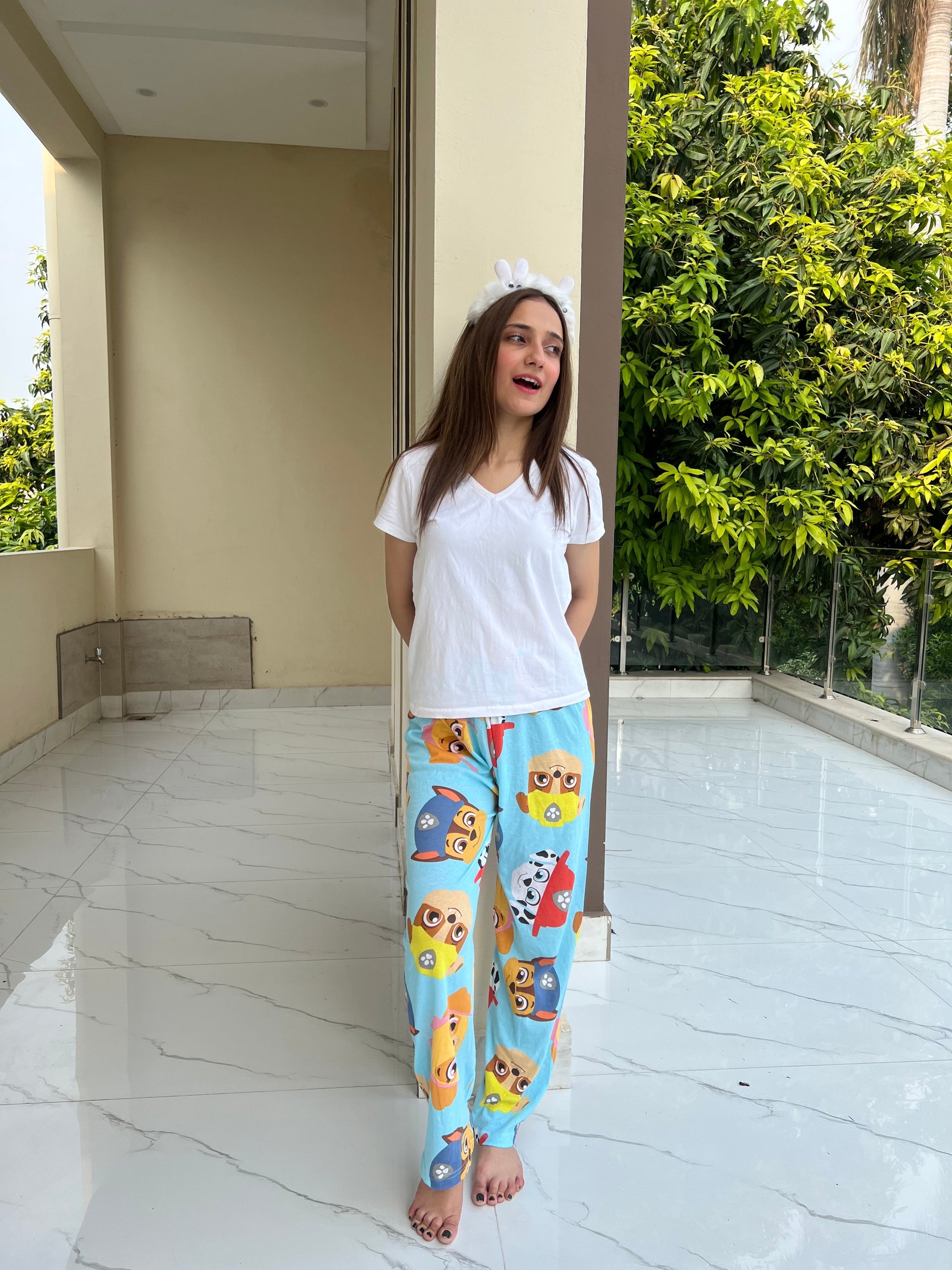 Womante Luxe Cotton Trousers - Puzzle