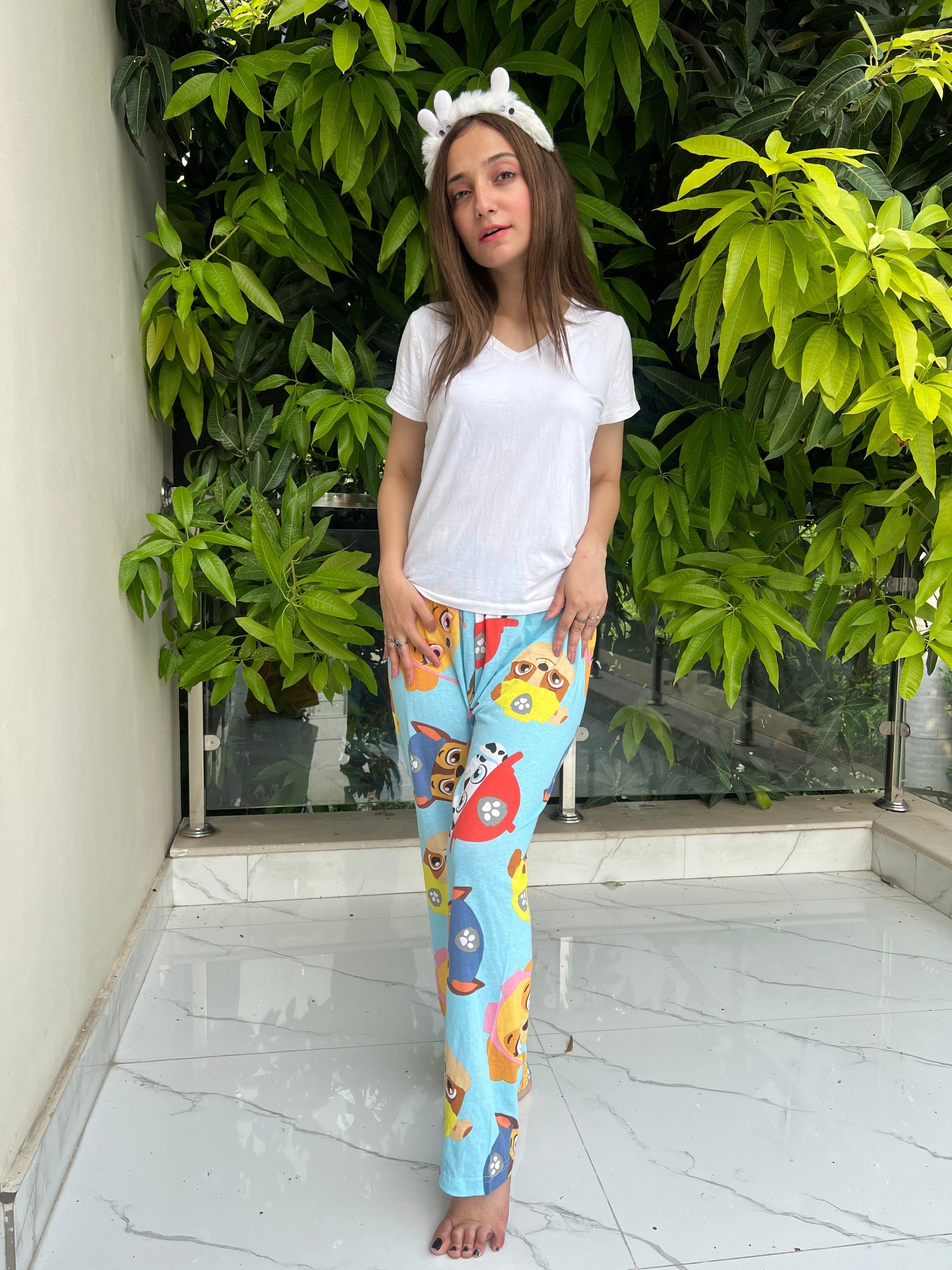 Womante Luxe Cotton Trousers - Puzzle