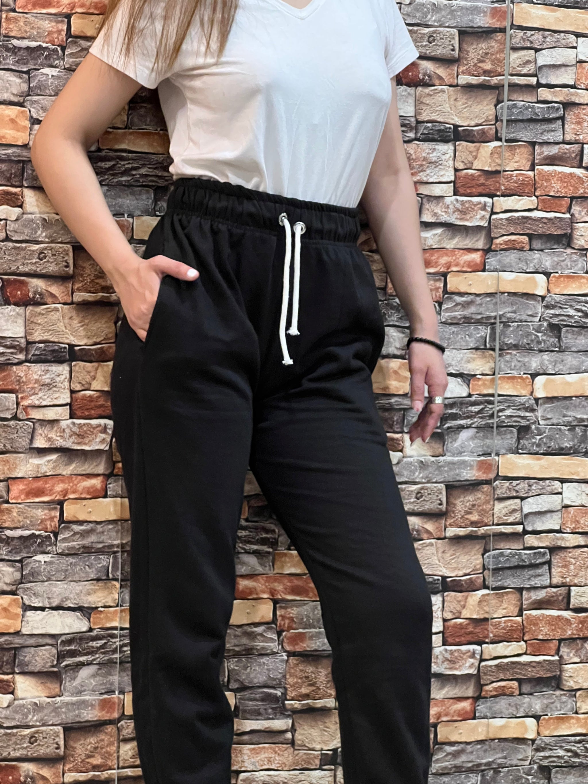 Womante High Quality Fleece Trousers - Black