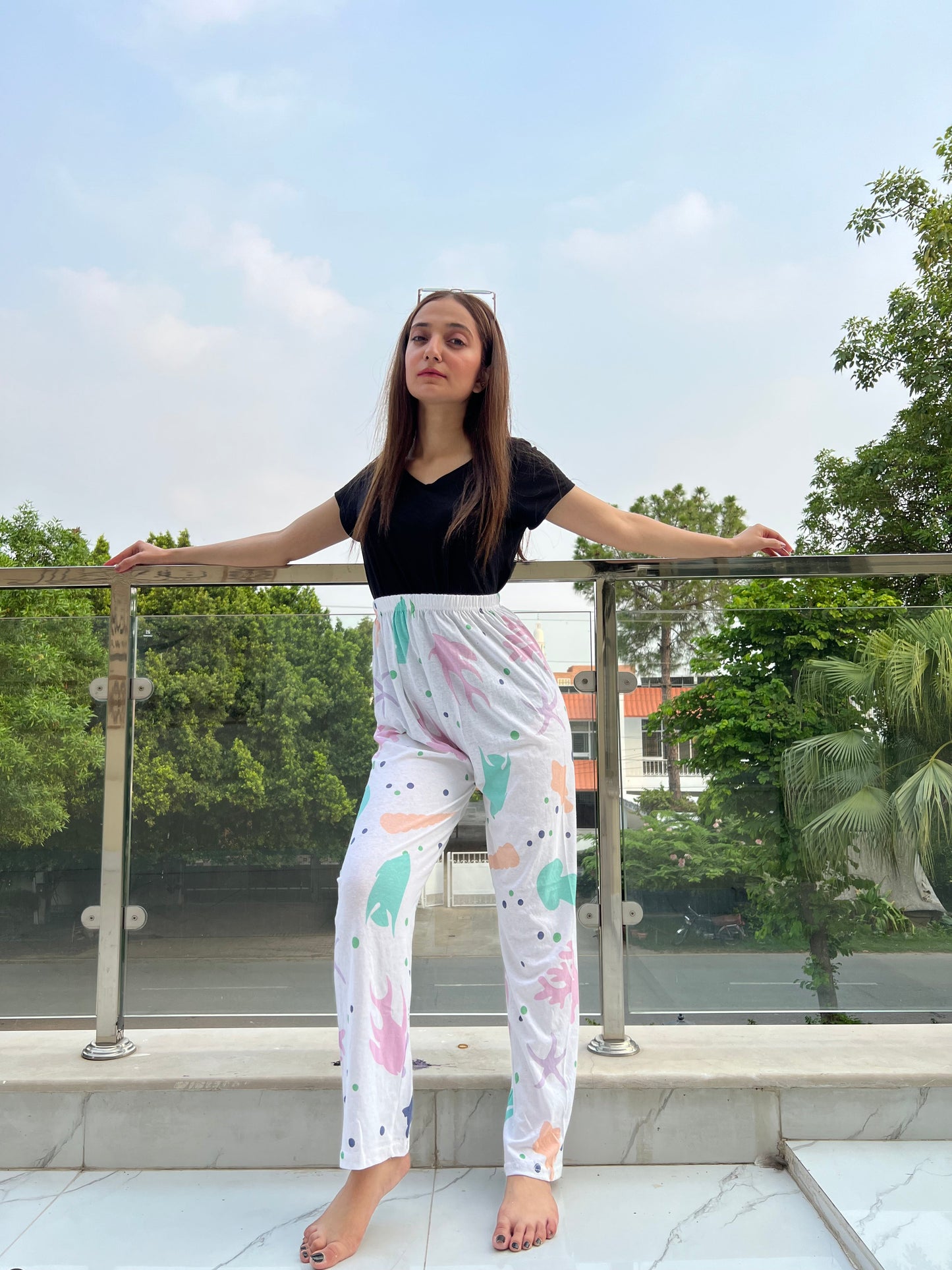 Womante Luxe Cotton Trousers - Underwater