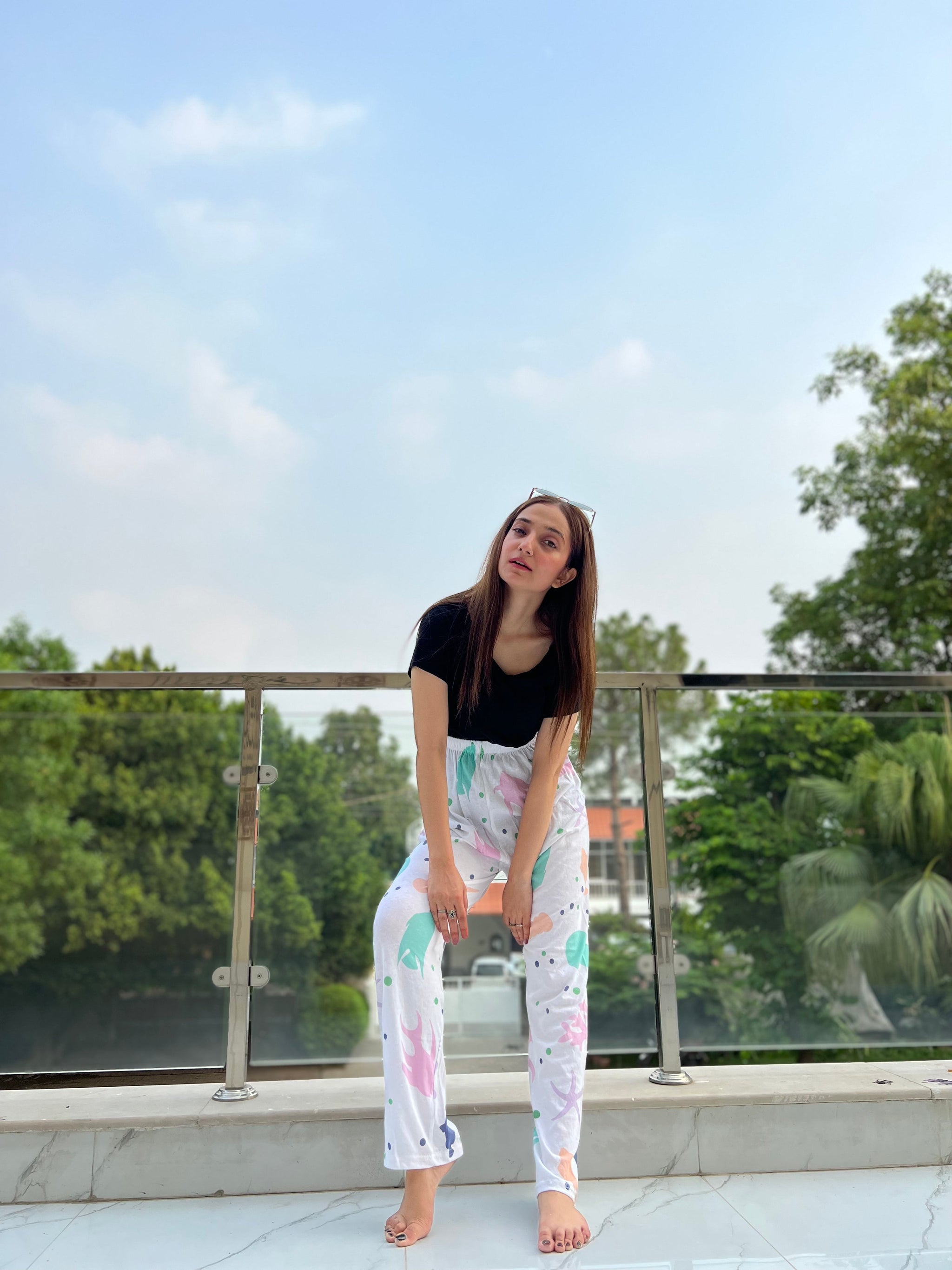 Womante Luxe Cotton Trousers - Underwater