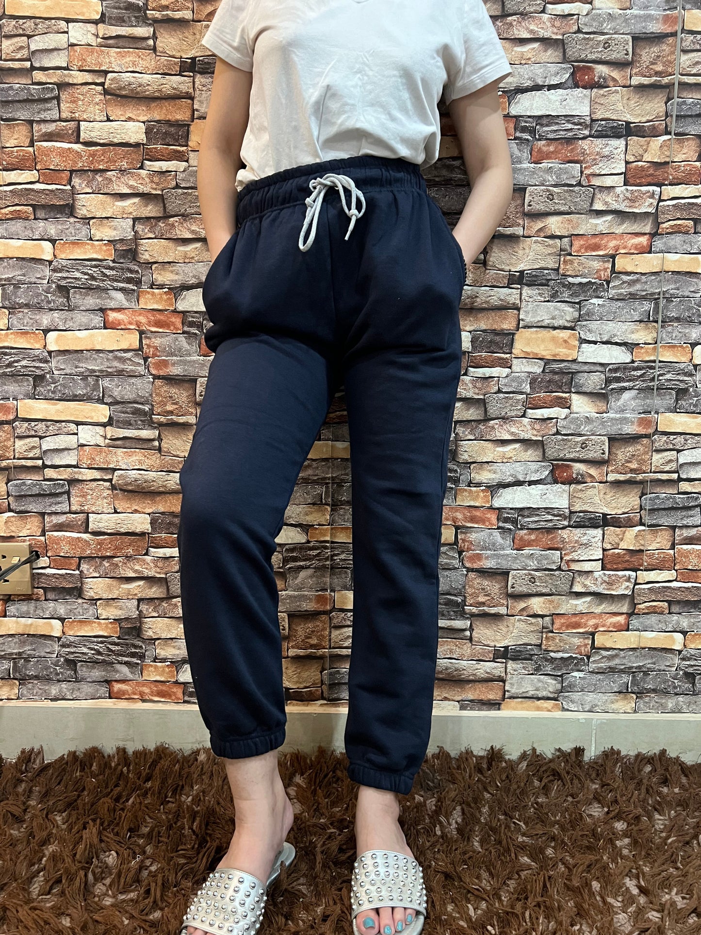 Womante High Quality Fleece Trousers - Navy Blue