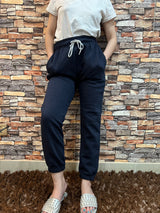 Womante High Quality Fleece Trousers - Navy Blue