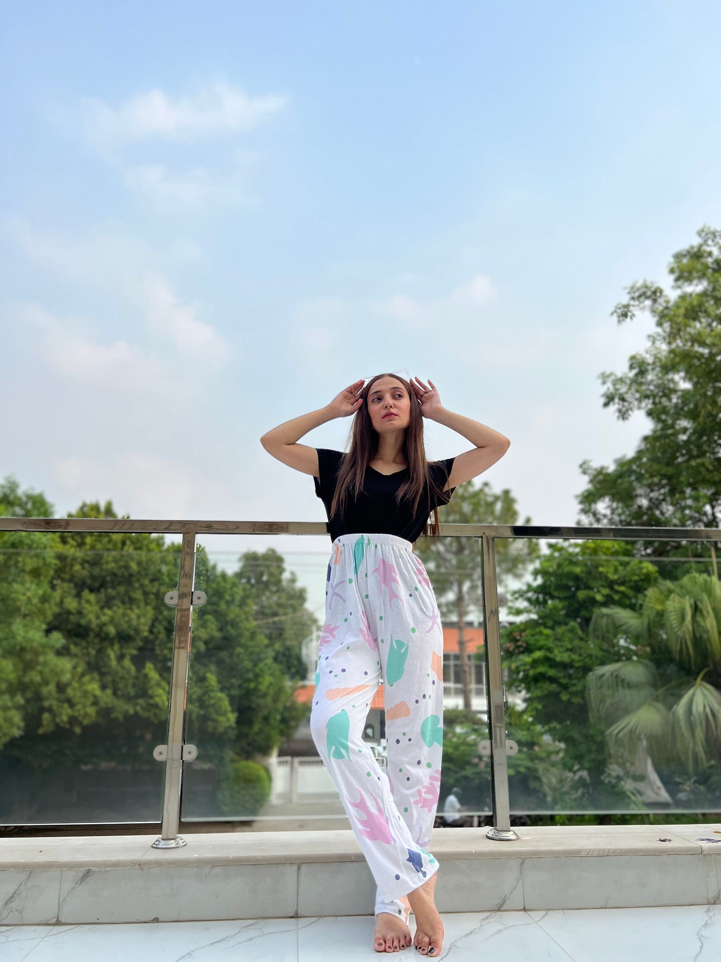 Womante Luxe Cotton Trousers - Underwater
