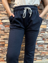 Womante High Quality Fleece Trousers - Navy Blue