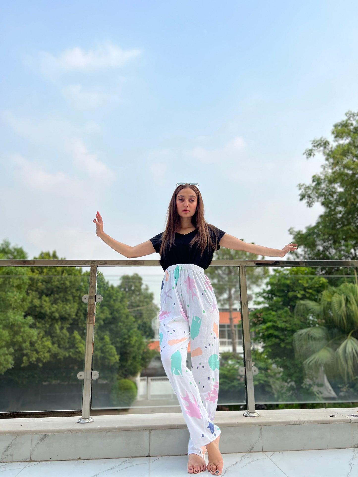 Womante Luxe Cotton Trousers - Underwater