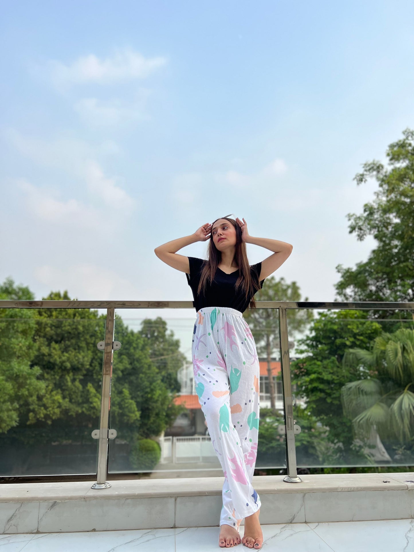 Womante Luxe Cotton Trousers - Underwater