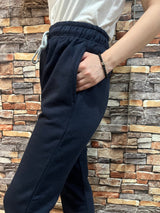 Womante High Quality Fleece Trousers - Navy Blue