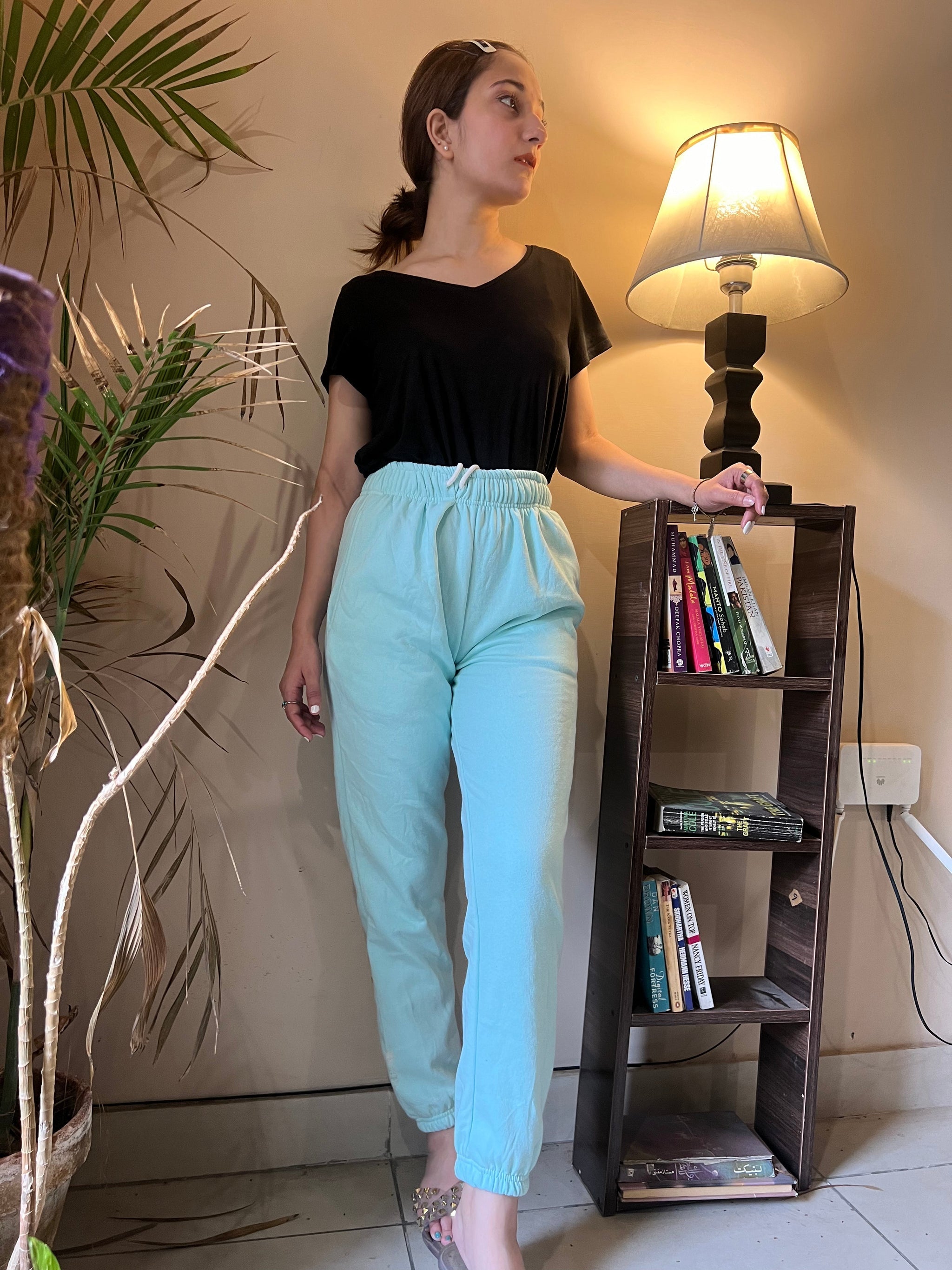Womante High Quality Fleece Trousers - Sky Blue
