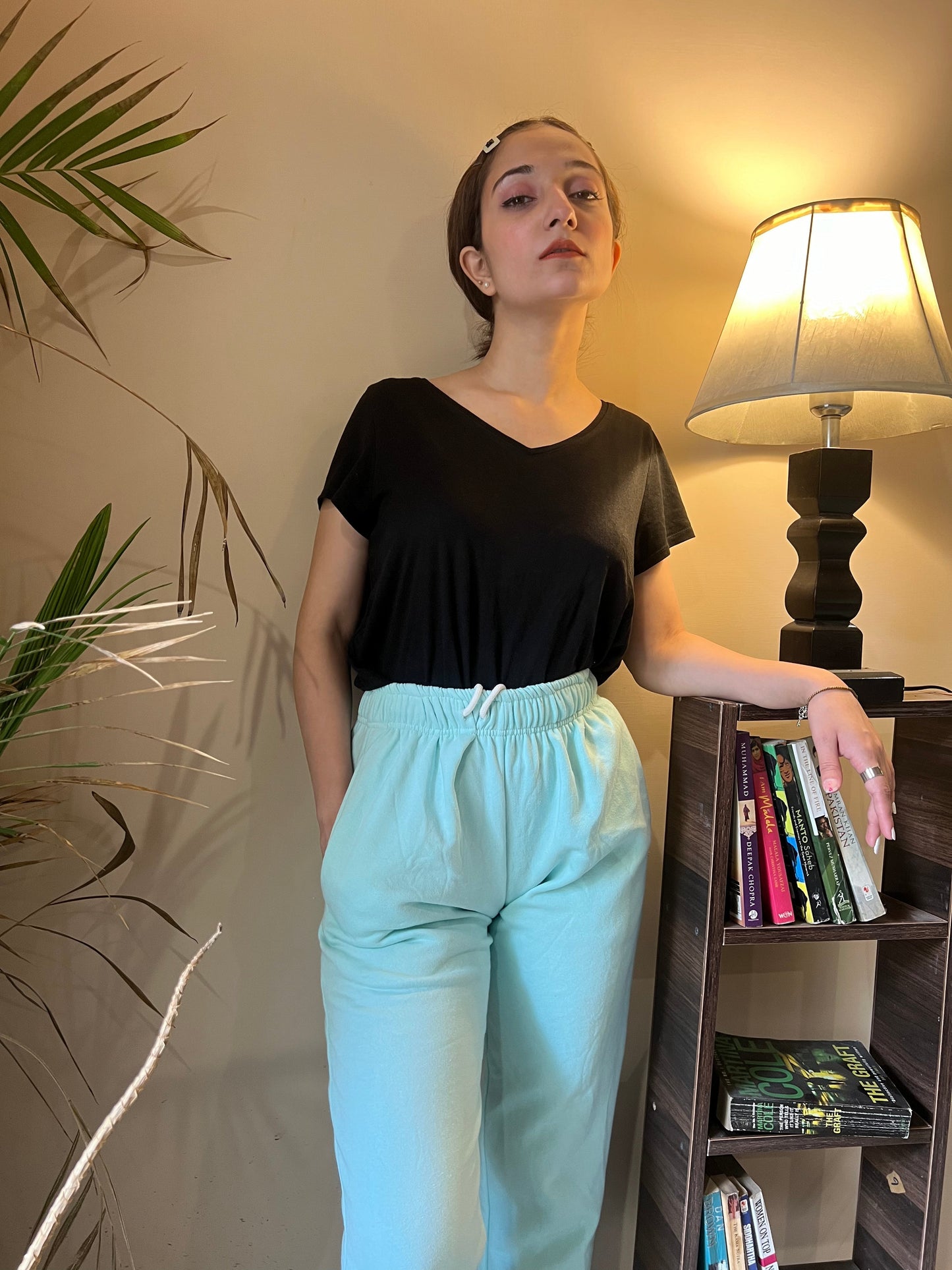 Womante High Quality Fleece Trousers - Sky Blue