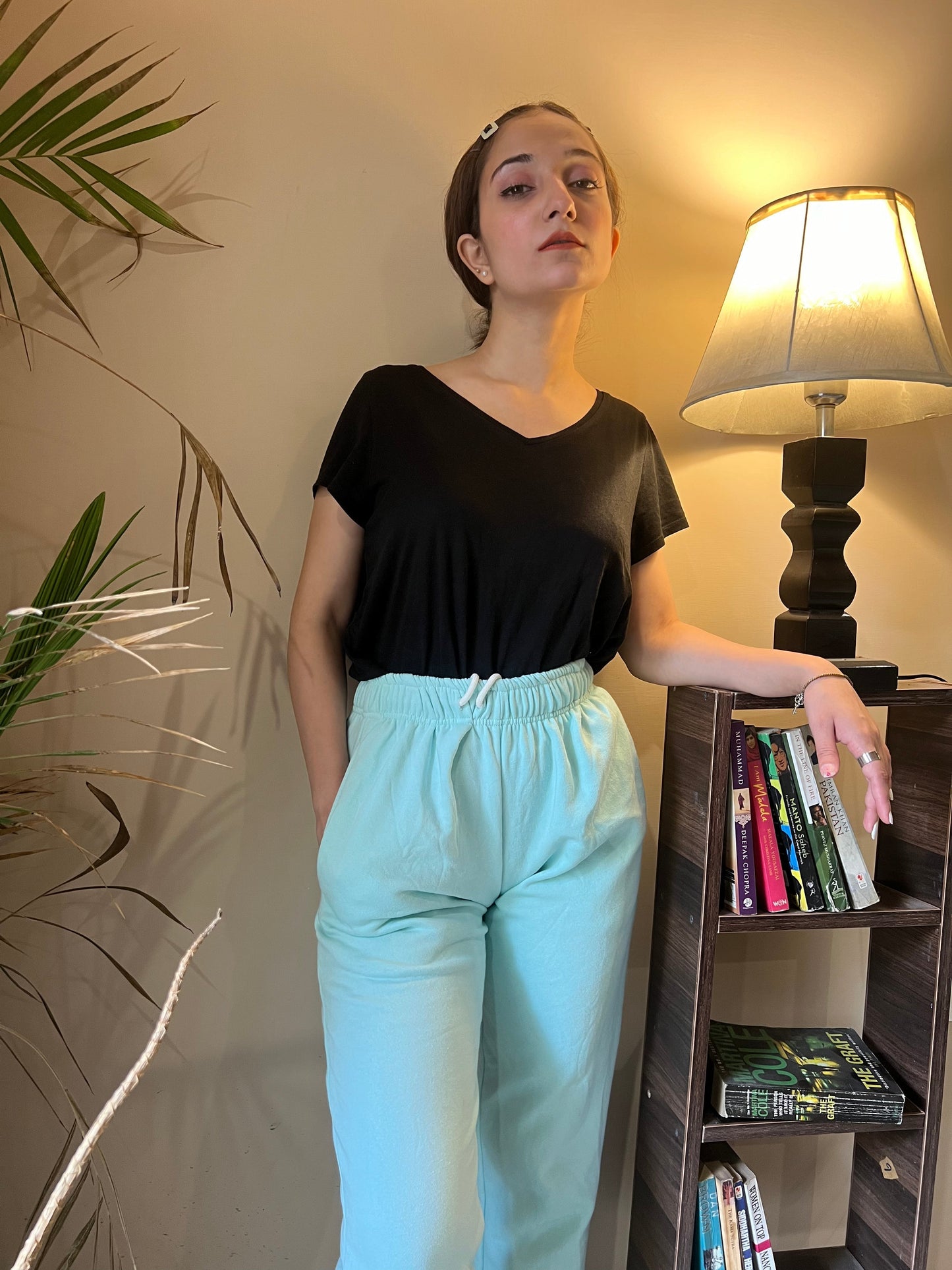 Womante High Quality Fleece Trousers - Sky Blue