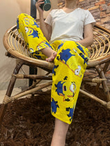 Womante Luxe Cotton Trousers - Yellow Minnion
