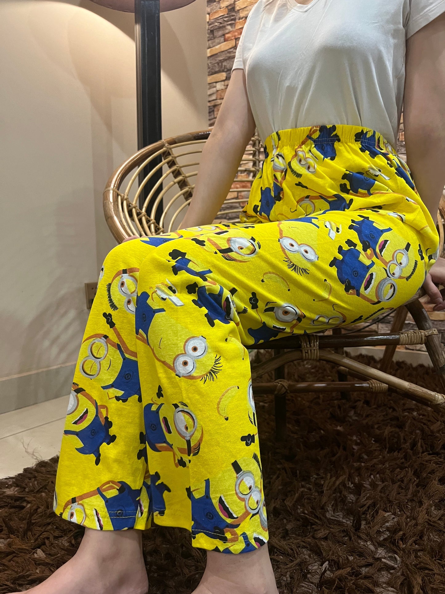 Womante Luxe Cotton Trousers - Yellow Minnion