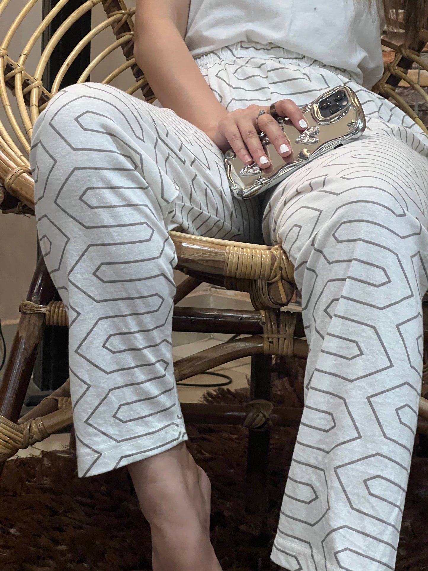 Womante Luxe Cotton Trousers - Grey Maize